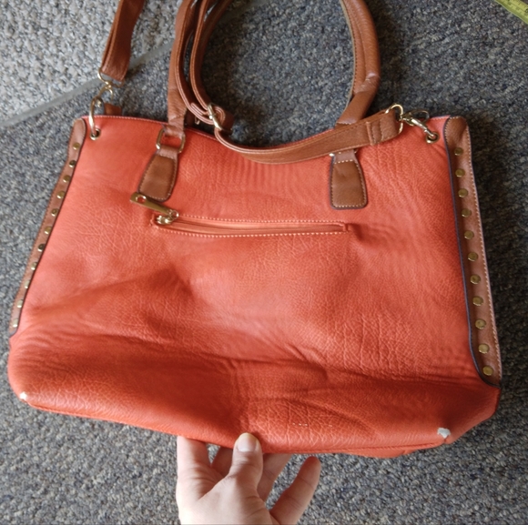 Tree of Life Orange/Brown Handbag - Picture 8 of 8